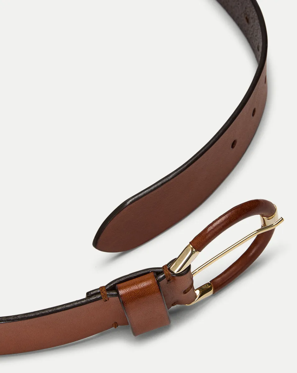 Sibilla Leather Belt in>Veronica Beard Hot