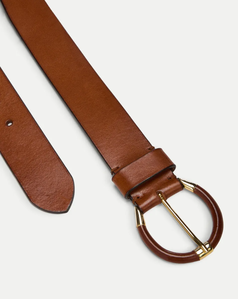Sibilla Leather Belt in>Veronica Beard Hot