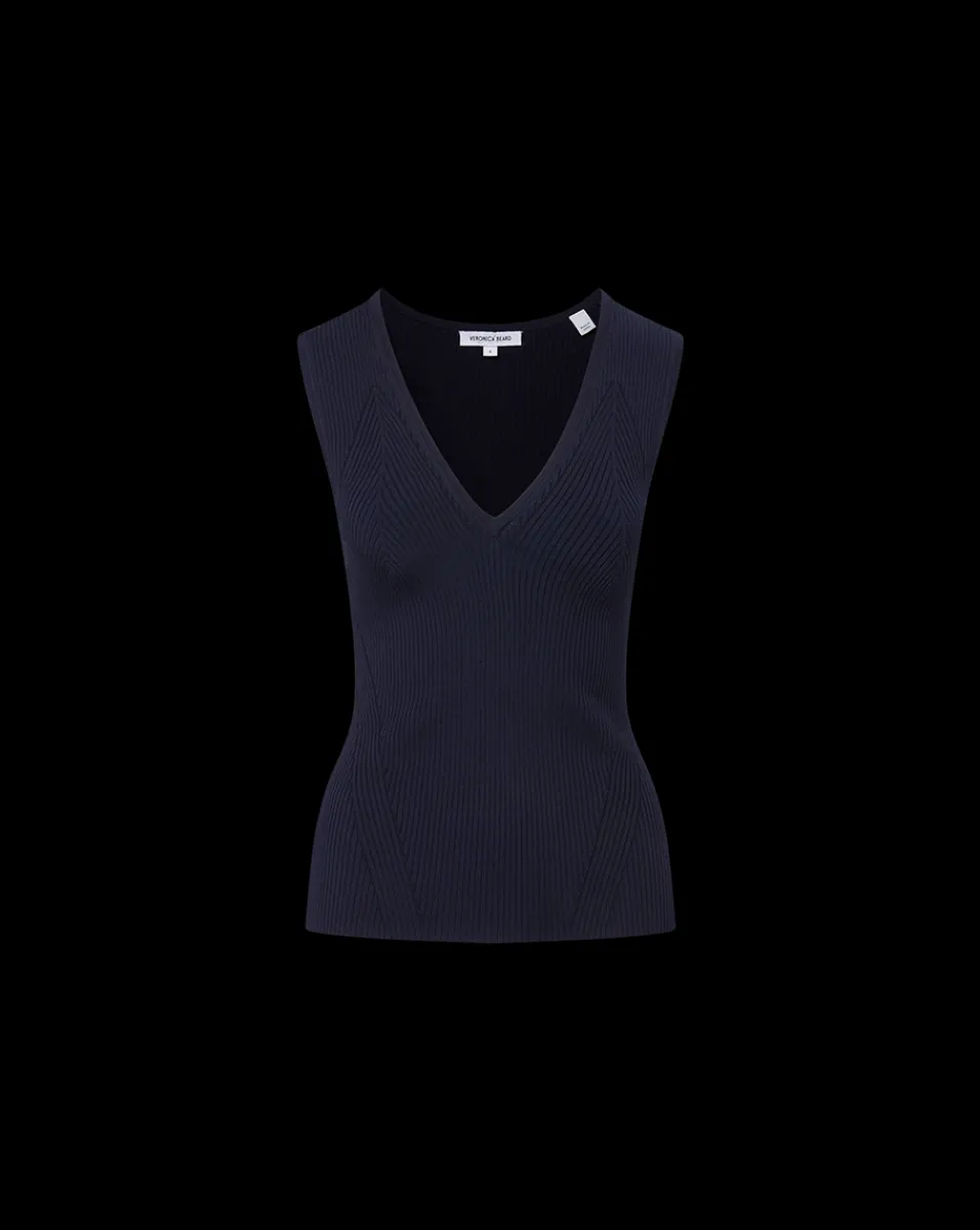 Sid V-Neck Sleeveless Pullover in>Veronica Beard Online