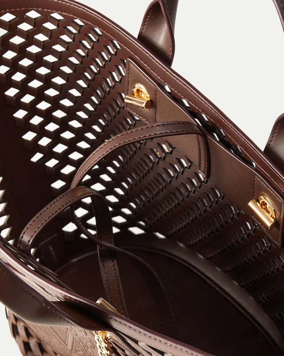 Small Crest Market Tote in Dark Brown>Veronica Beard Hot