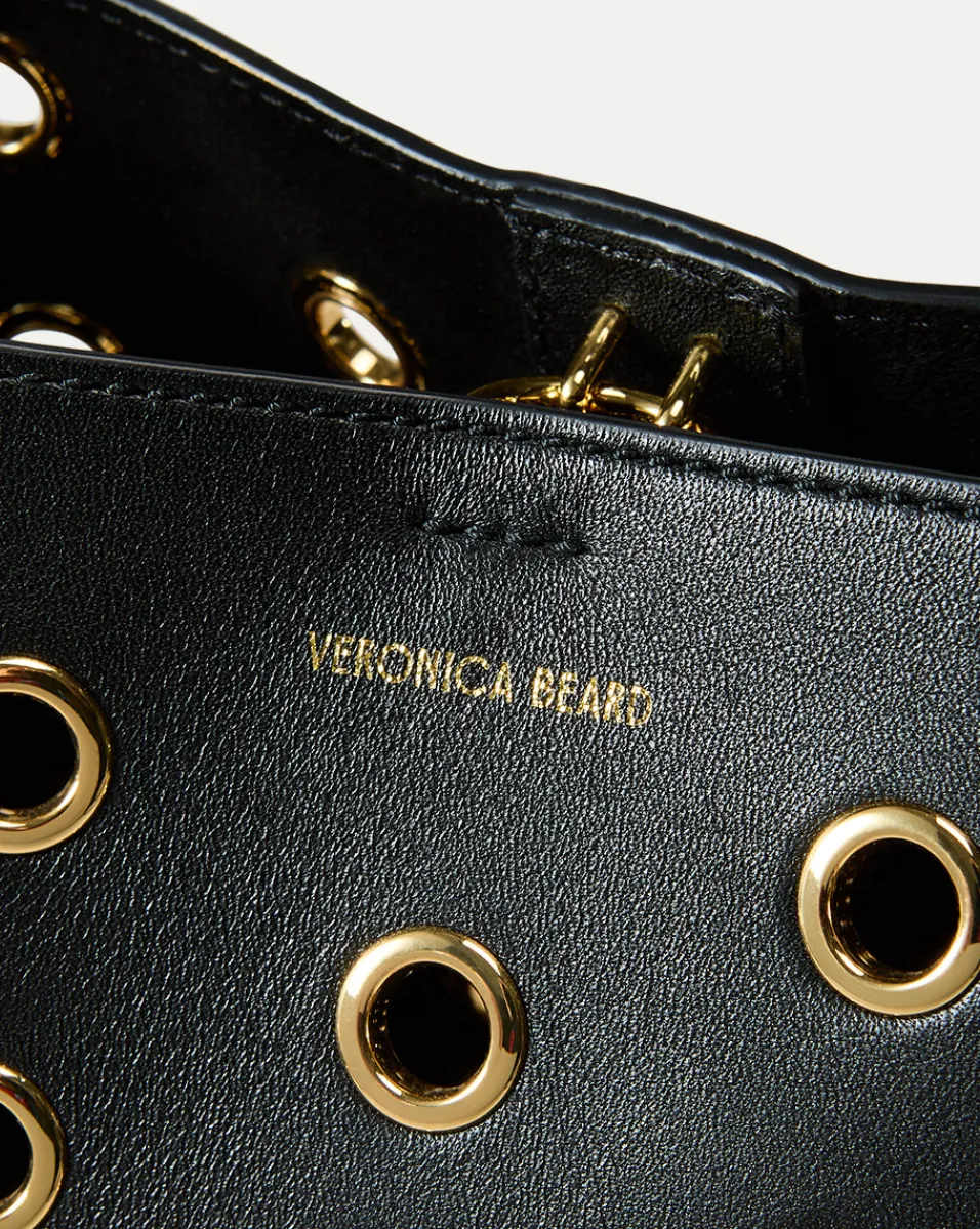 Small Grommet Feedbag in Black>Veronica Beard Sale