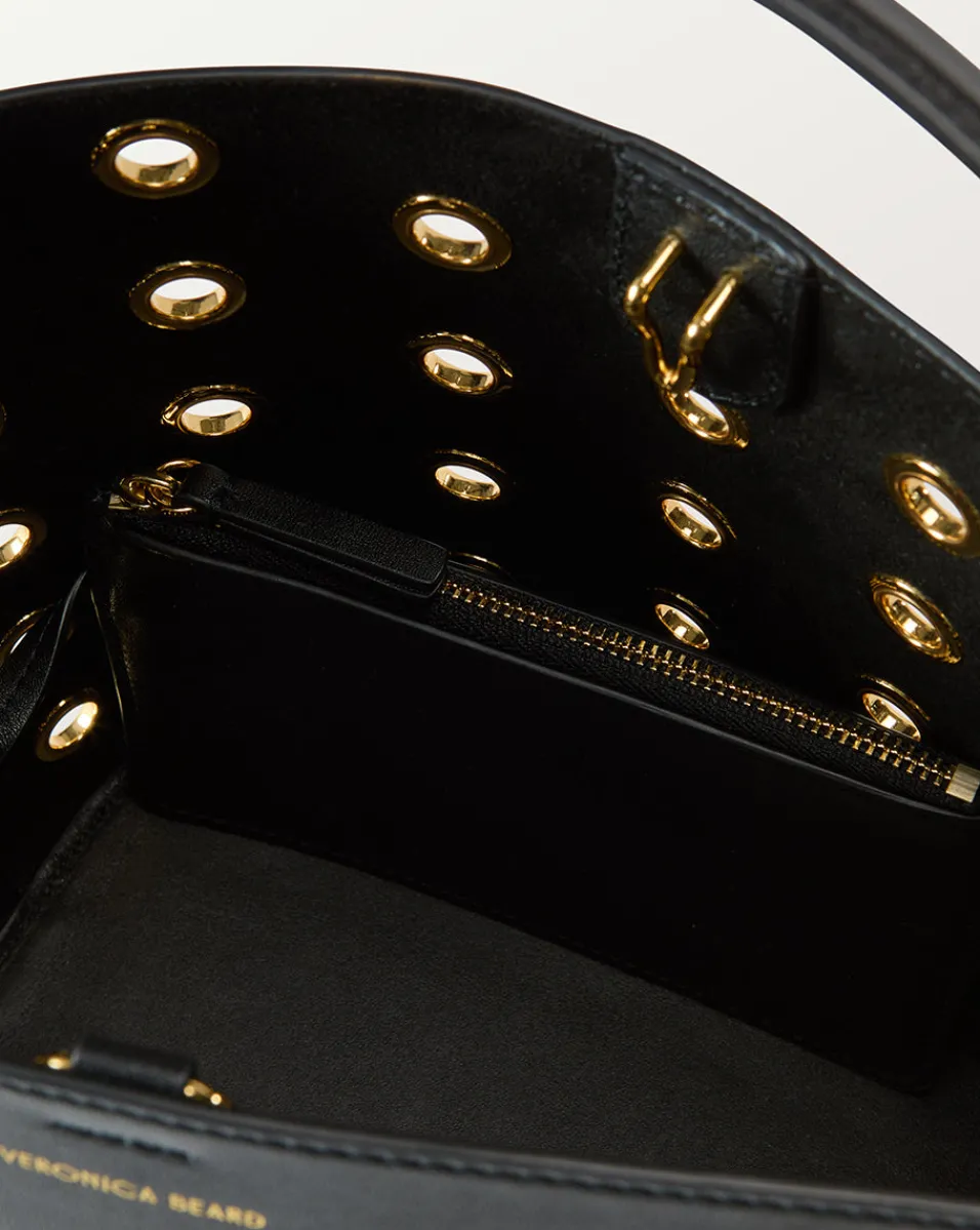 Small Grommet Feedbag in Black>Veronica Beard Sale