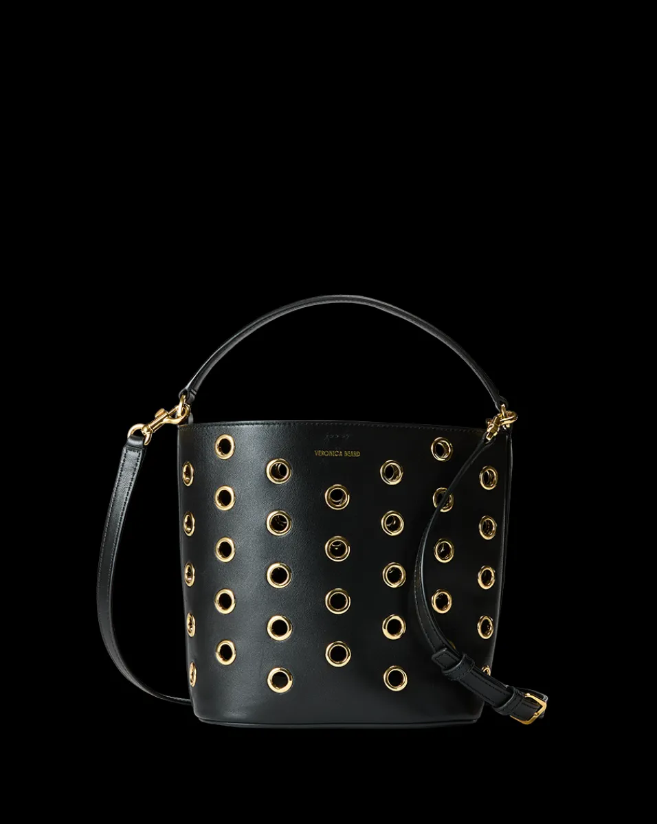 Small Grommet Feedbag in Black>Veronica Beard Sale