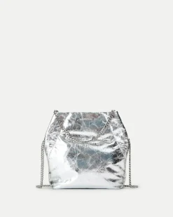 Small Metallic Slouch Shoulder Bag in>Veronica Beard Discount