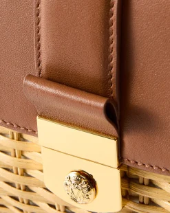 Small Wicker Avenue Bag in Tan | Woven Bag><noscript><img width=