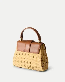 Small Wicker Avenue Bag in Tan | Woven Bag><noscript><img width=