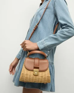 Small Wicker Avenue Bag in Tan | Woven Bag><noscript><img width=