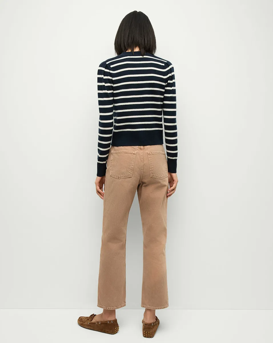 Solene Cashmere Striped Cardigan in Navy>Veronica Beard Best