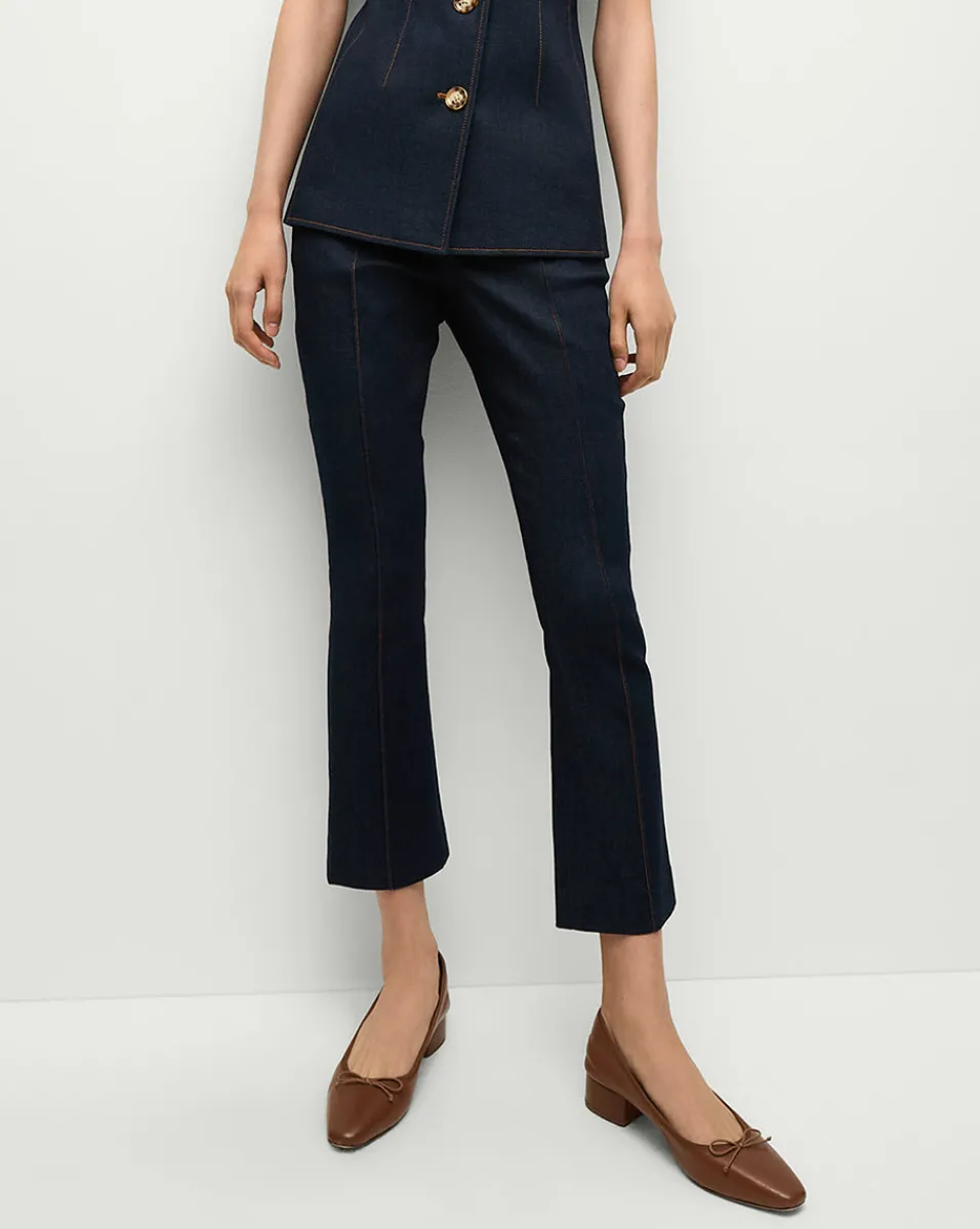 Tani Denim Pant in Dark Oxford>Veronica Beard