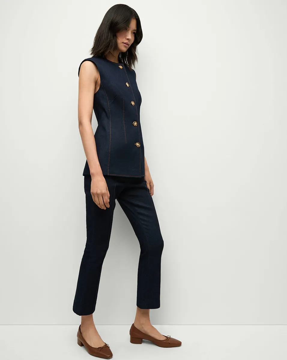 Tani Denim Pant in Dark Oxford>Veronica Beard