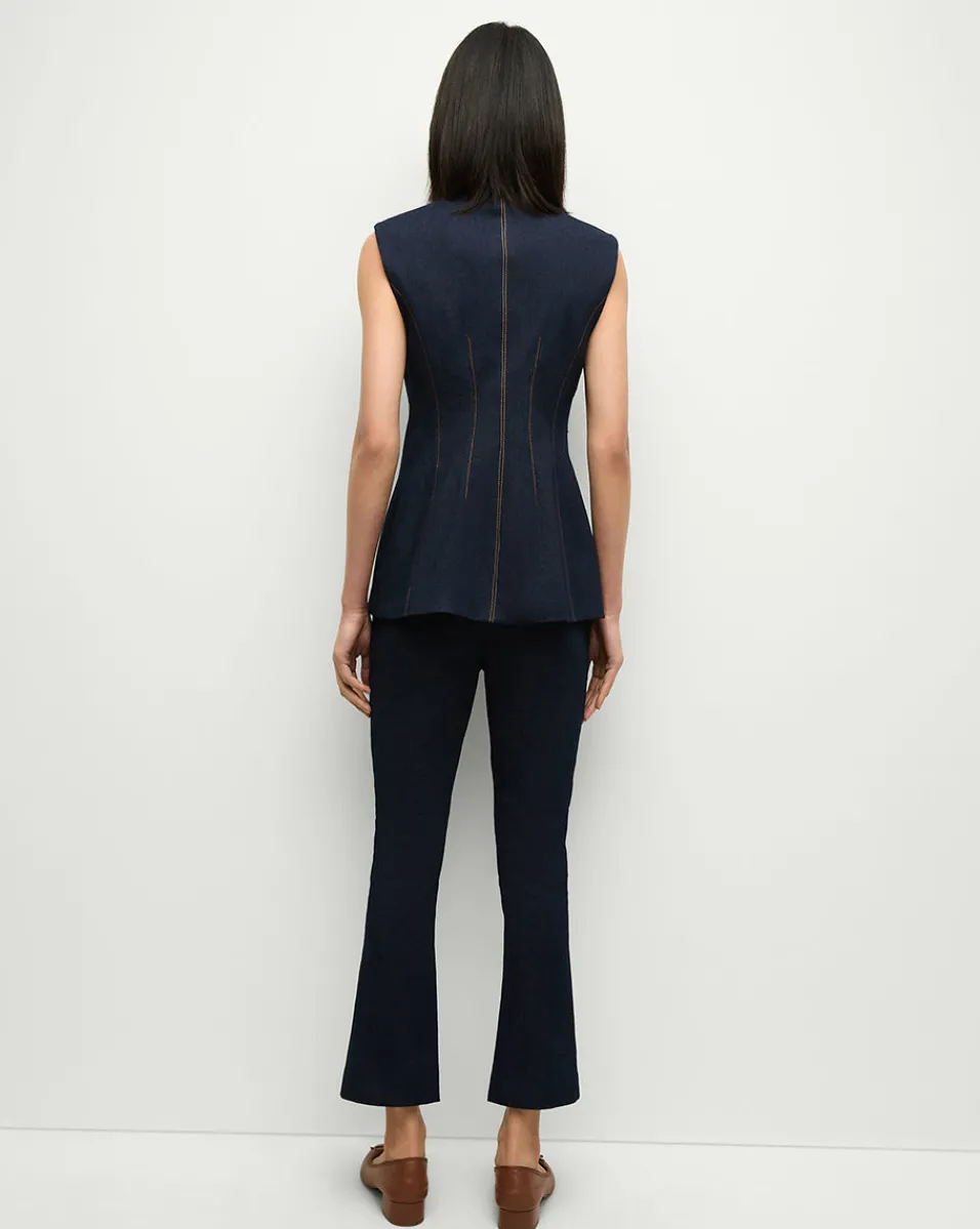 Tani Denim Pant in Dark Oxford>Veronica Beard