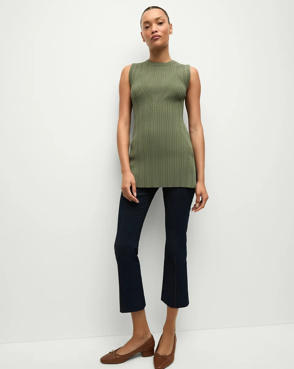 Tani Denim Pant in Dark Oxford>Veronica Beard