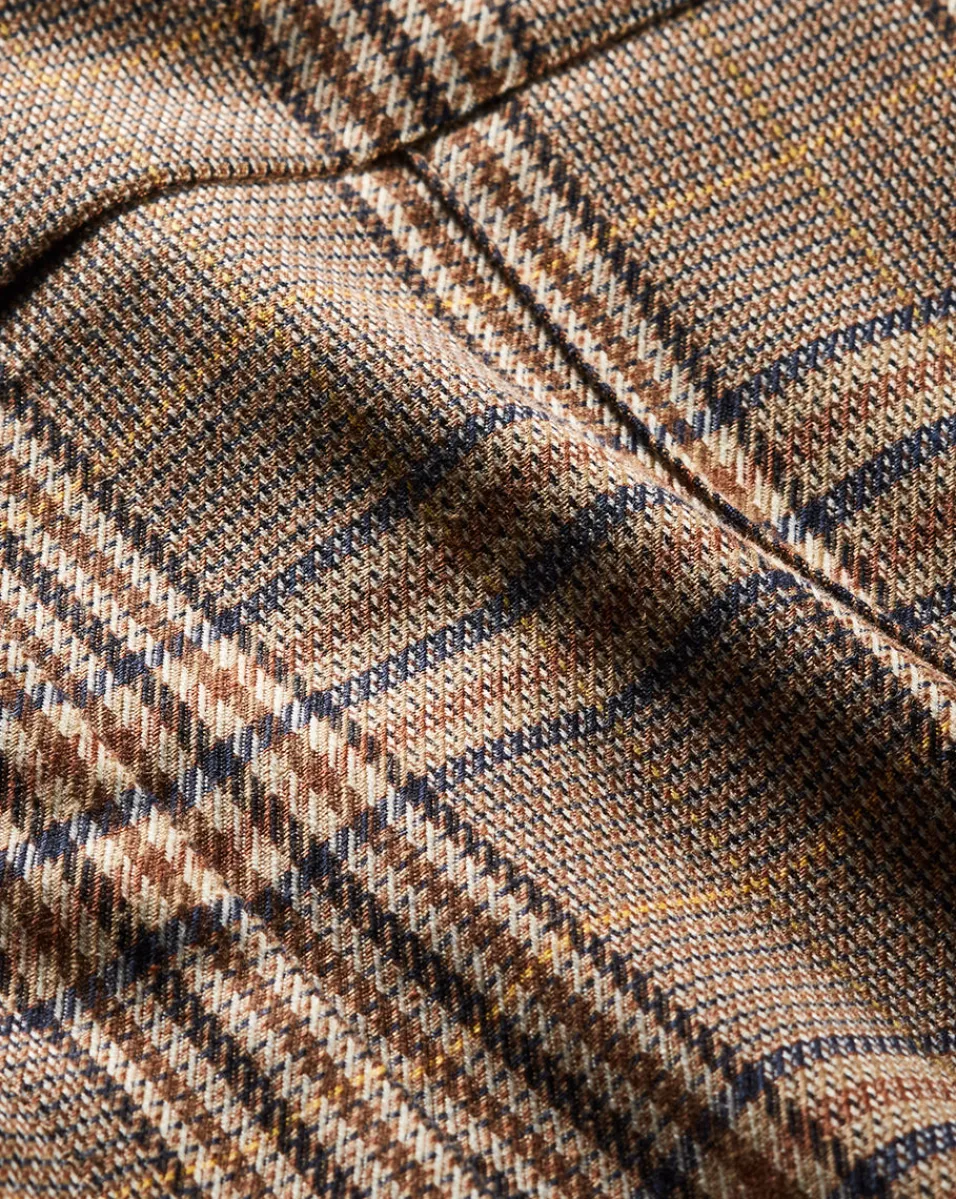 Tani High Waisted Plaid Pant in Brown Check>Veronica Beard Sale