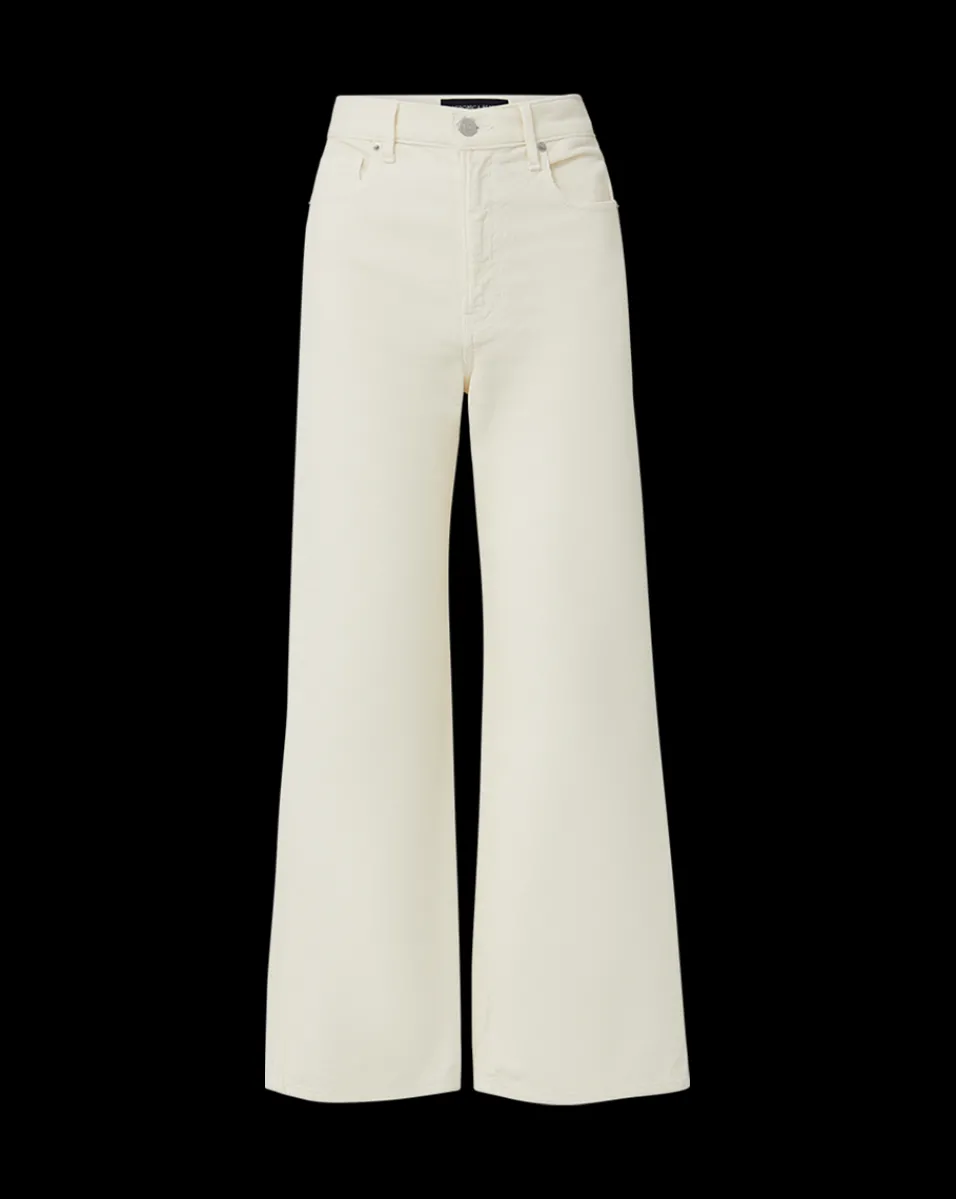 Taylor Cropped Corduroy Wide-Leg Pant in White>Veronica Beard Hot