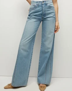 Taylor Double-Seam Wide-Leg Jean in>Veronica Beard Sale