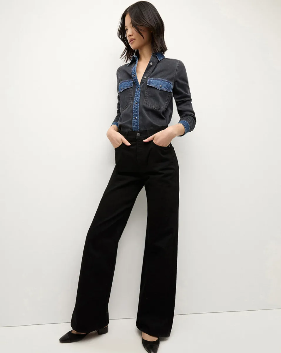 Taylor High Rise Wide Leg in>Veronica Beard Clearance