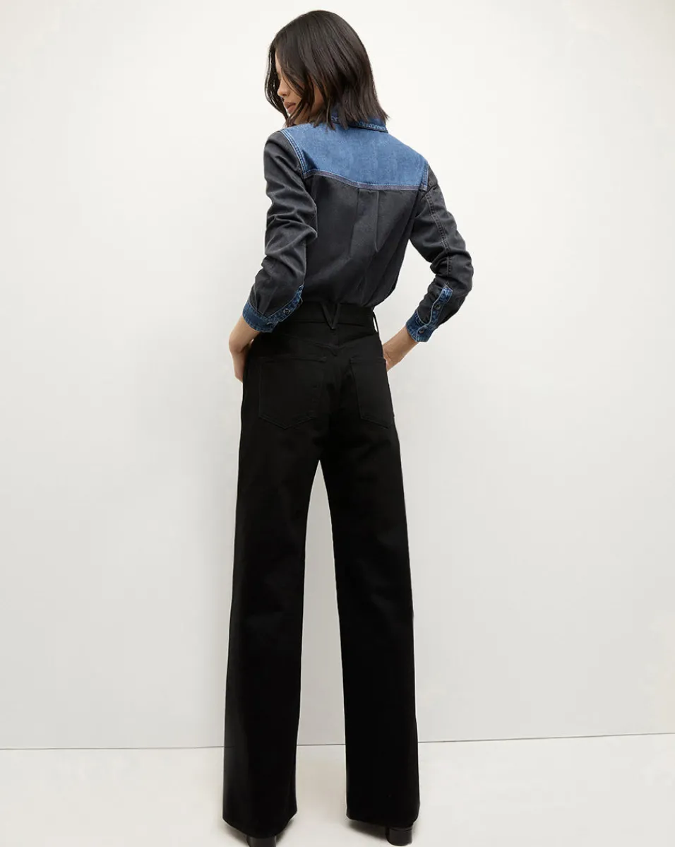 Taylor High Rise Wide Leg in>Veronica Beard Clearance