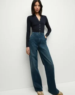 Taylor Slant-Pocket Wide-Leg Jean in Northern Lights>Veronica Beard Outlet