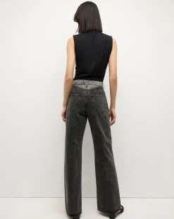 Taylor Two-Tone Wide-Leg Jean in Volcanic Stone Colorblock><noscript><img width=