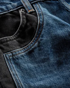 Taylor Two-Tone Wide-Leg Jean in Blue Moon Colorblock><noscript><img width=