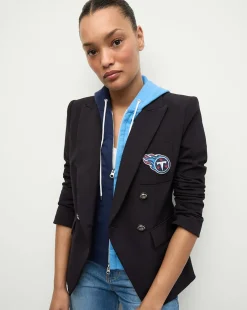 Tennessee Titans Dickey Jacket in Navy/Silver>Veronica Beard New