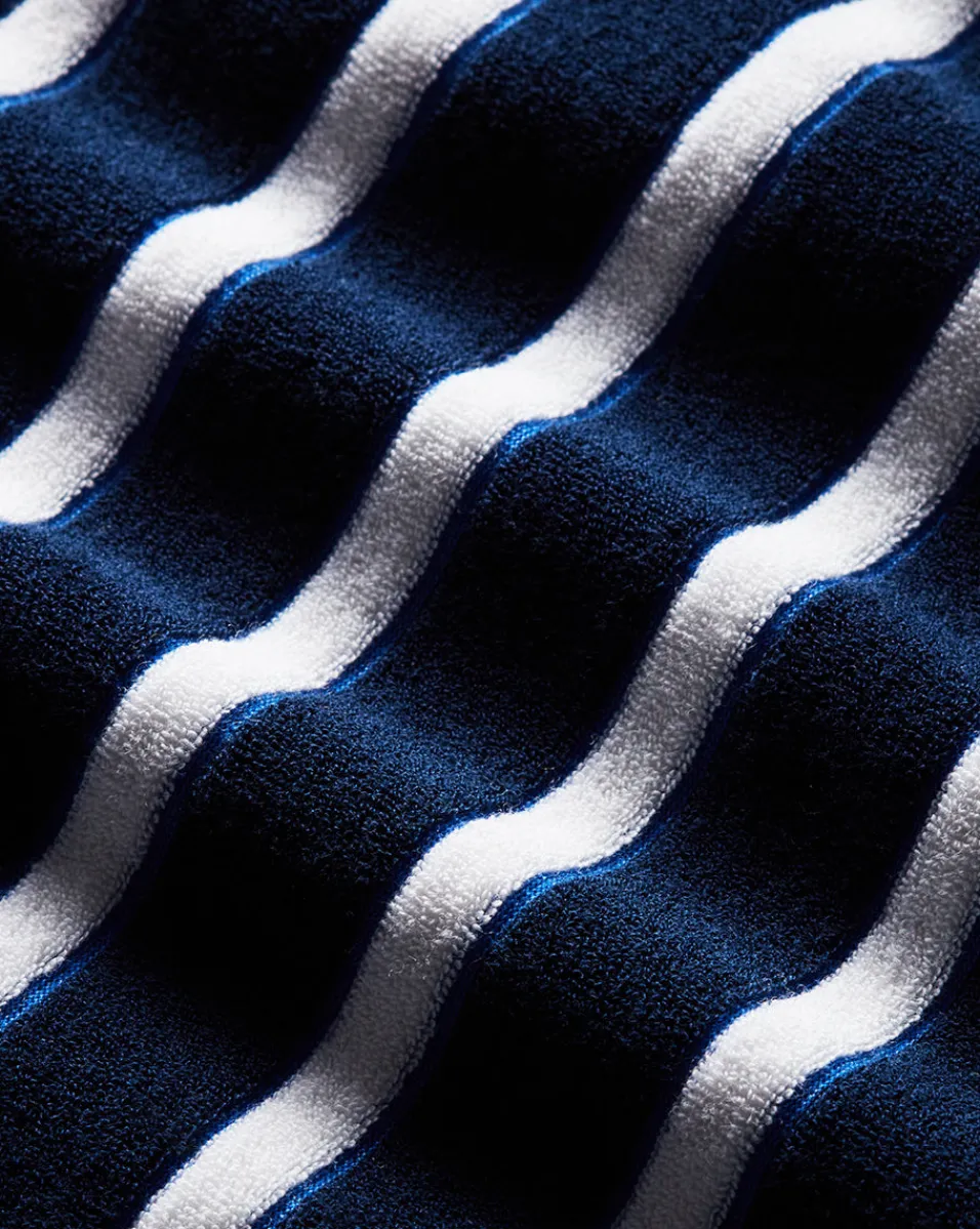 Terrence Terrycloth Dress in Marine/Off-White/Blue Surf>Veronica Beard Sale