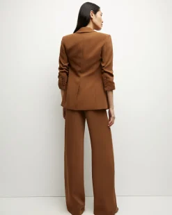 Tomi Matte Crepe Jacket in Deep Ochre><noscript><img width=