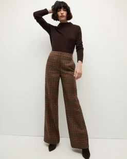 Tonelli Plaid Pants in Camel & Black>Veronica Beard Outlet