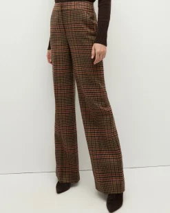 Tonelli Plaid Pants in Camel & Black>Veronica Beard Outlet