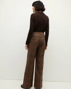 Tonelli Plaid Pants in Camel & Black><noscript><img width=