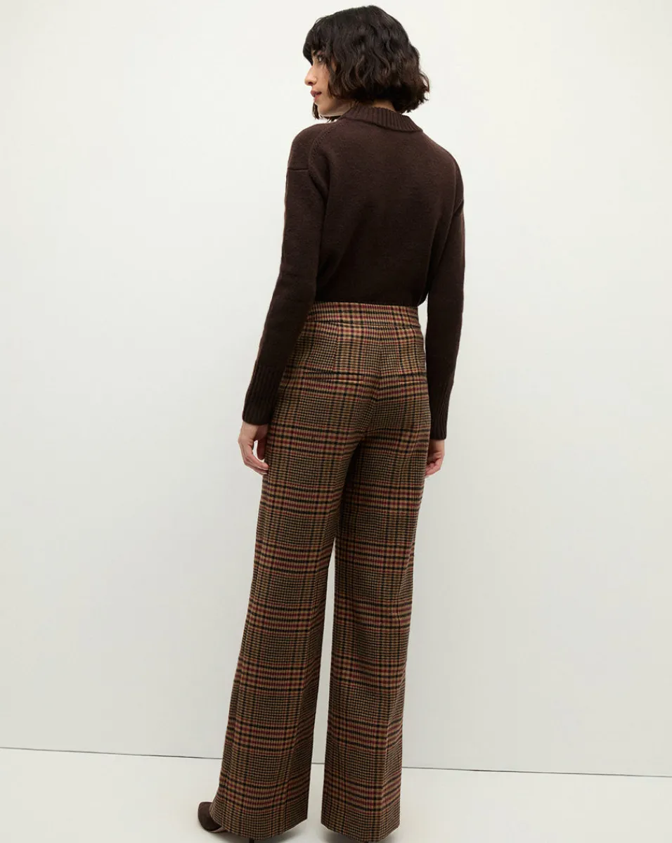 Tonelli Plaid Pants in Camel & Black>Veronica Beard Outlet