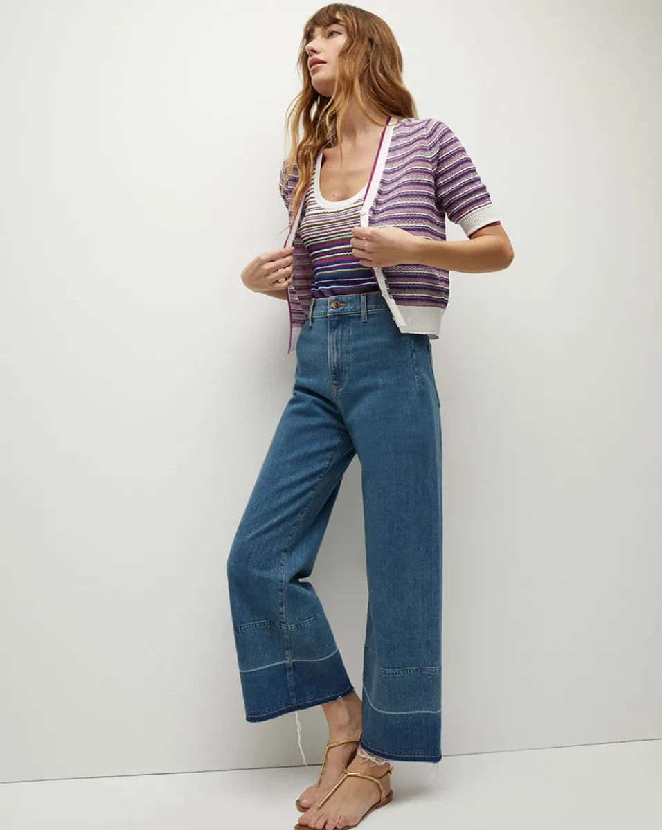 Varia Striped Knit Cardigan>Veronica Beard Online