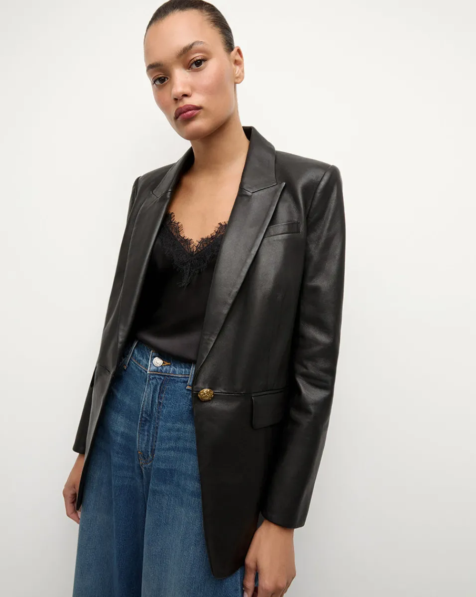 Vega Leather Dickey Jacket in>Veronica Beard Online