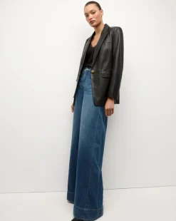 Vega Leather Dickey Jacket in>Veronica Beard Online