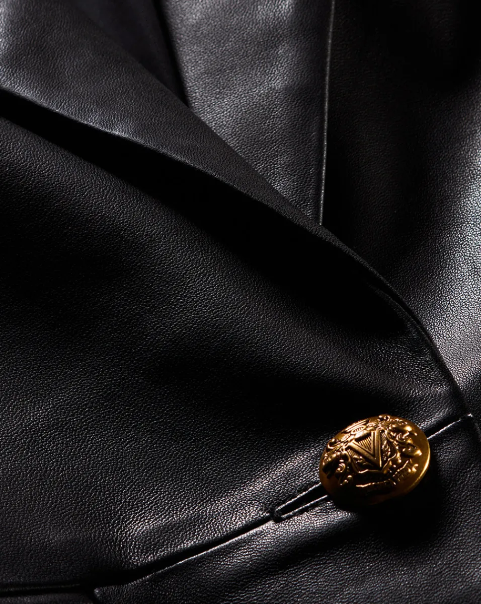 Vega Leather Dickey Jacket in>Veronica Beard Online