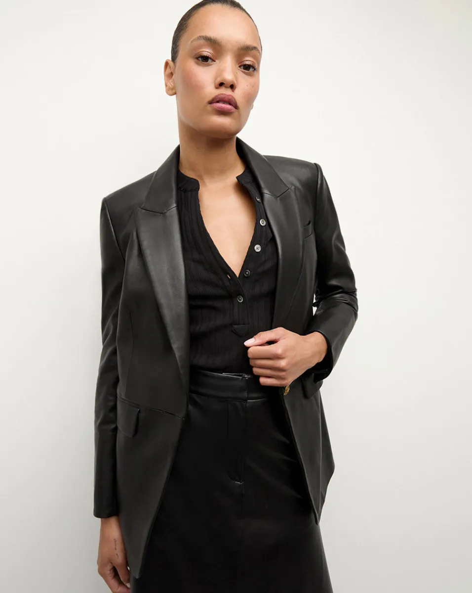 Vega Leather Dickey Jacket in>Veronica Beard Online