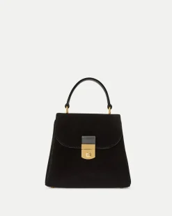 Velvet Crest Lock Top Handle Bag in x Poppy Delevingne>Veronica Beard Outlet