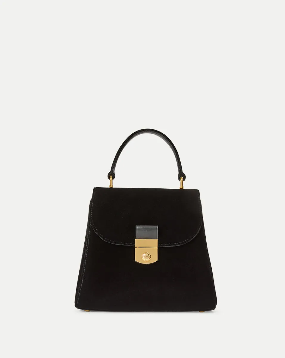 Velvet Crest Lock Top Handle Bag in x Poppy Delevingne>Veronica Beard Outlet