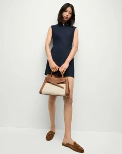 Canvas Dash Bag in Linen & Tan>Veronica Beard Best