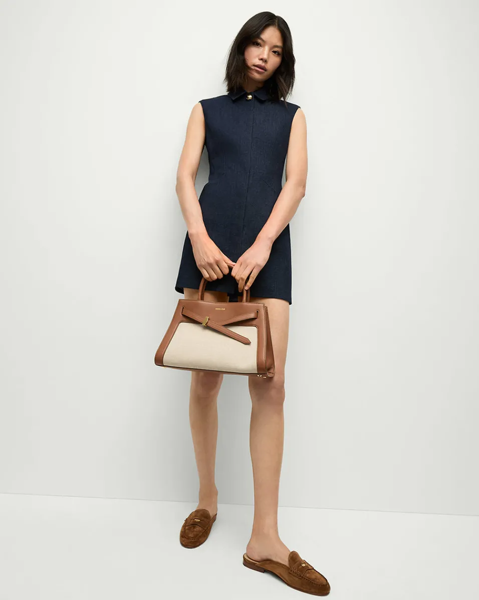 Canvas Dash Bag in Linen & Tan>Veronica Beard Best