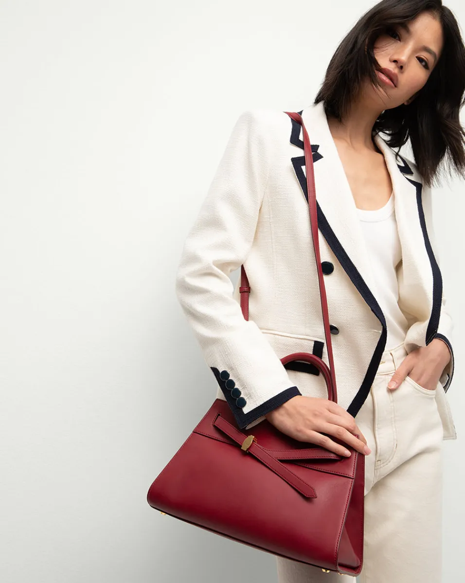Dash Bag in Burgundy Leather>Veronica Beard Online