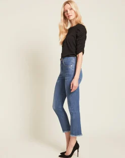 Waldorf Ruched-Sleeve Tee>Veronica Beard