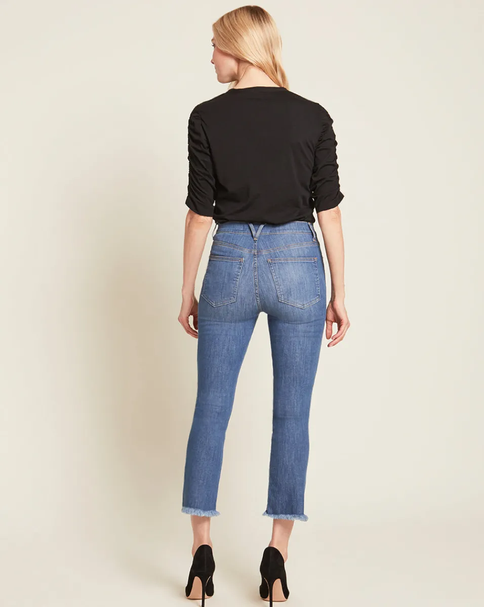 Waldorf Ruched-Sleeve Tee>Veronica Beard