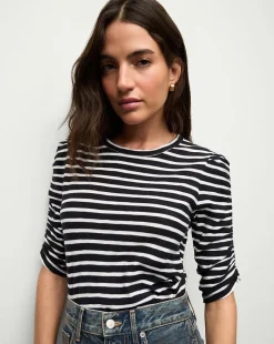 Waldorf Ruched-Sleeve Tee in>Veronica Beard Online