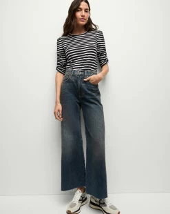 Waldorf Ruched-Sleeve Tee in>Veronica Beard Online