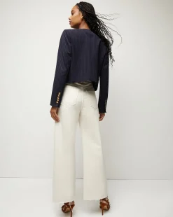 Winslow Pinstripe Collarless Jacket><noscript><img width=