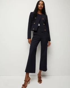 Winslow Pinstripe Collarless Jacket><noscript><img width=