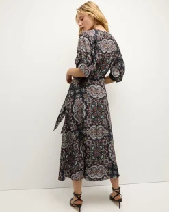 Wyatt Kaleidoscope-Print Dress in Navy Multi><noscript><img width=