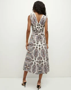 Zia Kaleidoscope-Print Dress in Off-White Multi><noscript><img width=