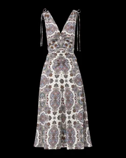 Zia Kaleidoscope-Print Dress in Off-White Multi><noscript><img width=